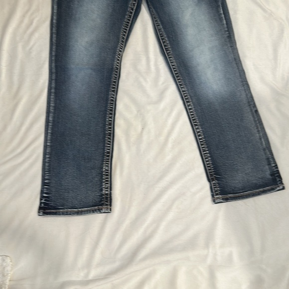 Blue Relaxed Fit Jeans with Vintage Wash - Picture 3 of 7